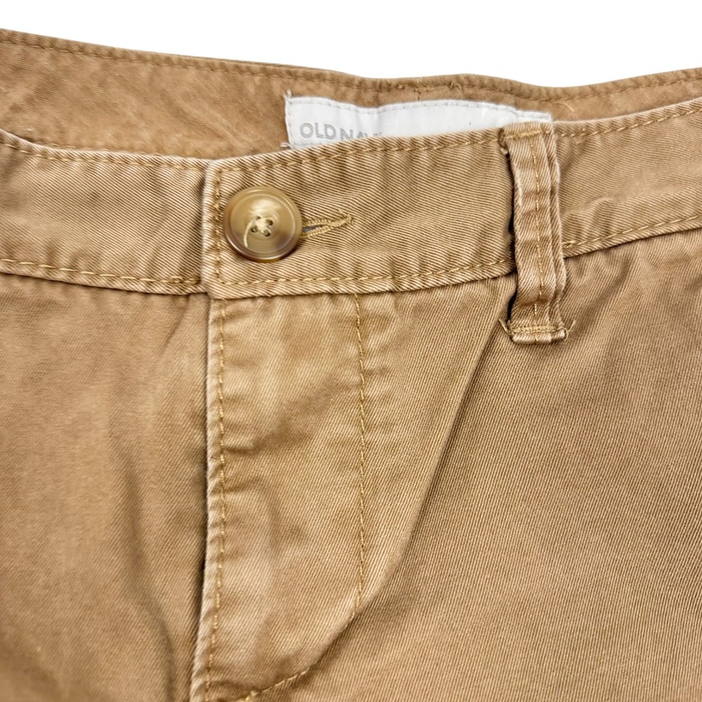 Old Navy Y2K Khaki Shorts Cuffed Low-Rise Chino 100% Cotton Sz 12 Summer 2008 - Picture 4 of 5